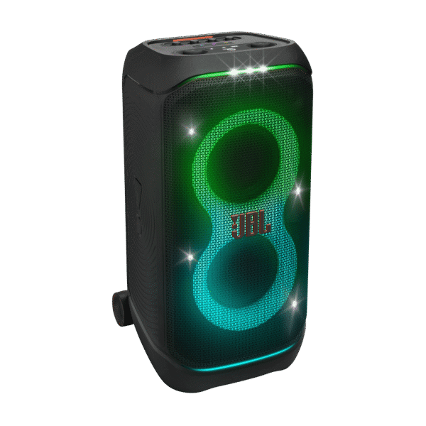 jbl partybox stage 320 enceinte soirée LEDs roulettes